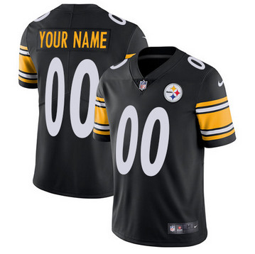 Pittsburgh Steelers Customized Black Vapor Untouchable Limited Stitched Football Jersey