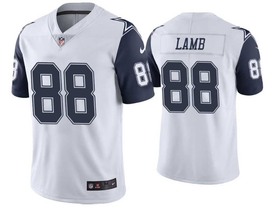 Dallas Cowboys #88 CeeDee Lamb White Color Rush Stitched Jersey