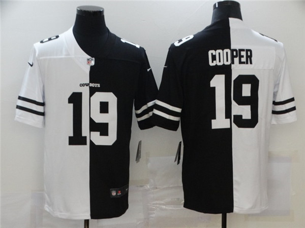 Dallas Cowboys #19 Amari Cooper Black White Split 2020 Stitched Jersey
