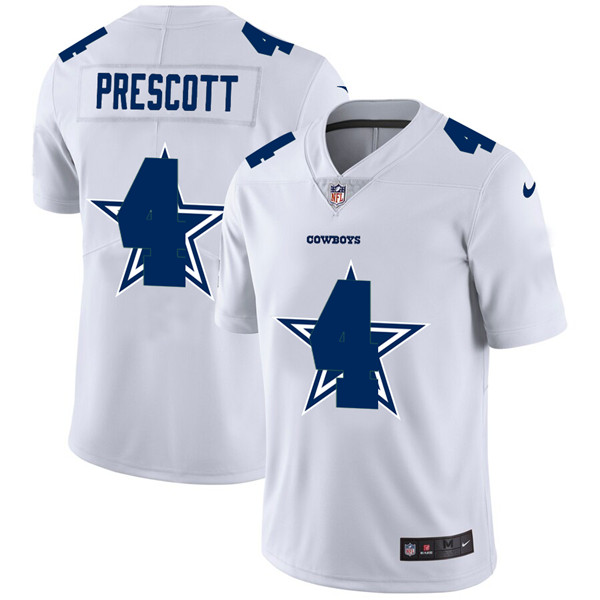Dallas Cowboys #4 Dak Prescott White Stitched Jersey