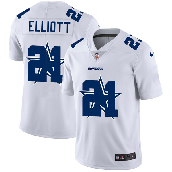 Dallas Cowboys #21 Ezekiel Elliott White Stitched Jersey