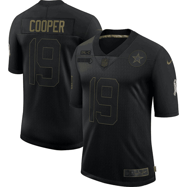 Dallas Cowboys #19 Amari Cooper 2020 Black Salute To Service Limited Stitched Jersey