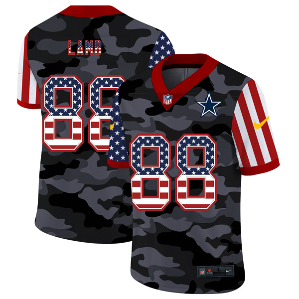 Dallas Cowboys #88 CeeDee Lamb 2020 Camo USA Flag Limited Stitched Jersey