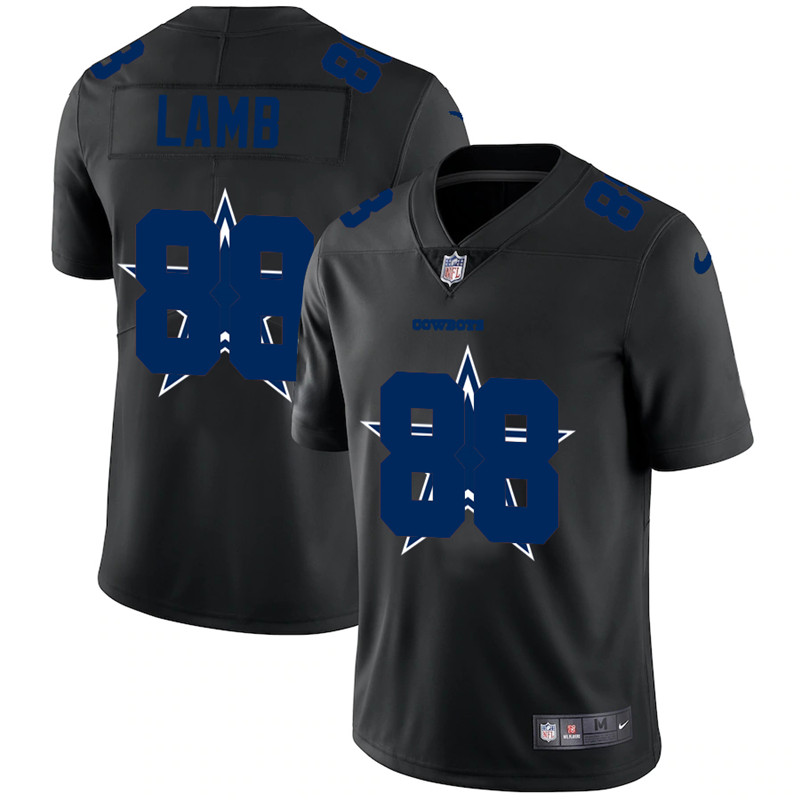 Dallas Cowboys #88 CeeDee Lamb Black Shadow Logo Limited Stitched Jersey