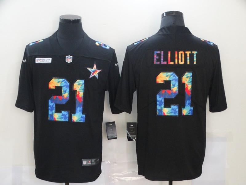 Dallas Cowboys #21 Ezekiel Elliott 2020 Black Crucial Catch Limited Stitched Jersey