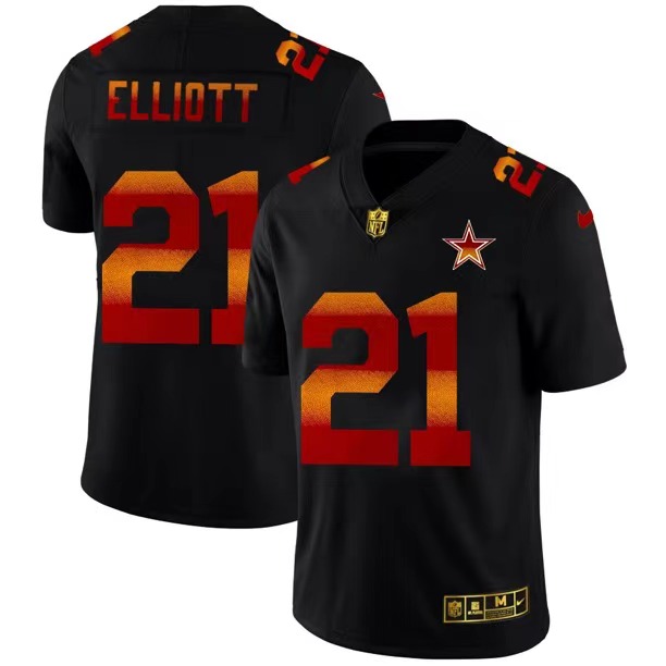 Dallas Cowboys #21 Ezekiel Elliott 2020 Black Fashion Limited Stitched Jersey