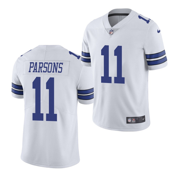 Dallas Cowboys #11 Micah Parsons 2021 Draft White Vapor Limited Stitched Jersey 