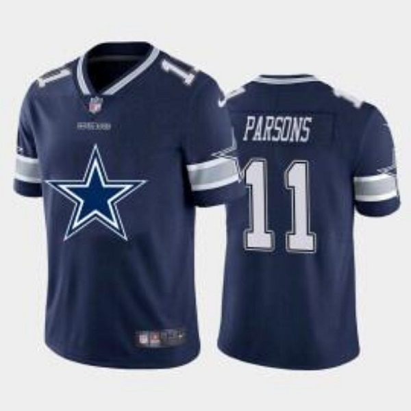 Dallas Cowboys #11 Micah Parsons Navy Team Big Logo Limited Stitched Jersey
