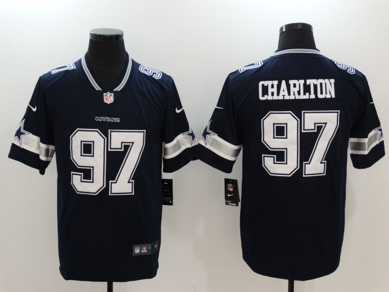 Dallas Cowboys #97 Taco Charlton Navy Vapor Untouchable Player Limited Jersey
