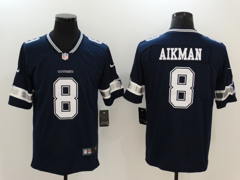 Dallas Cowboys #8 Troy Aikman Navy Vapor Untouchable Player Limited Jersey