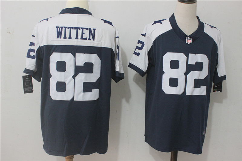 Dallas Cowboys #82 Jason Witten Navy Blue Thanksgiving Stitched Vapor Untouchable Limited Throwback Nike Jersey