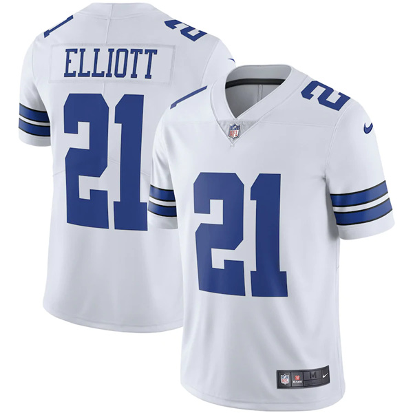 Dallas Cowboys #21 Ezekiel Elliott White Stitched Vapor Untouchable Limited Nike Jersey