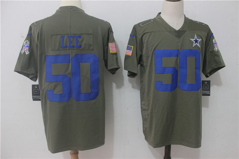 Dallas Cowboys #50 Sean Lee Olive Salute To Service Limited Stitched Nike Jersey