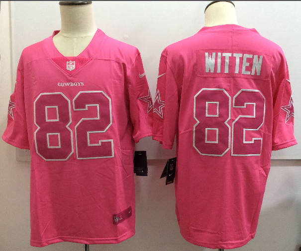 Dallas Cowboys #82 Jason Witten Pink Limited Rush Stitched Nike Jersey