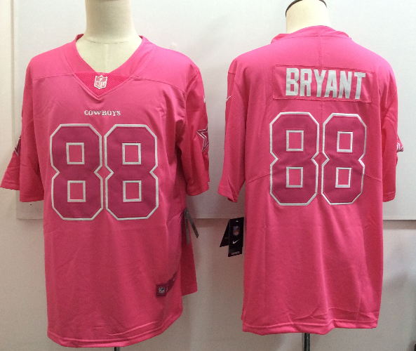 Dallas Cowboys #88 Dez Bryant Pink Limited Rush Stitched Nike Jersey