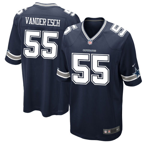 Dallas Cowboys #55 Leighton Vander Esch Navy 2018 Draft First Round Pick Game Jersey