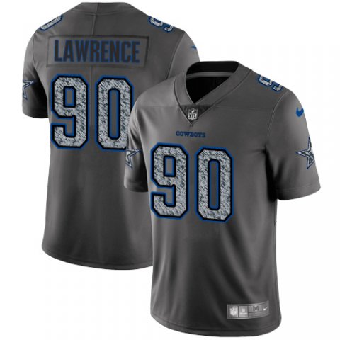 Dallas Cowboys #90 Demarcus Lawrence 2019 Gray Fashion Static Limited Stitched Jersey