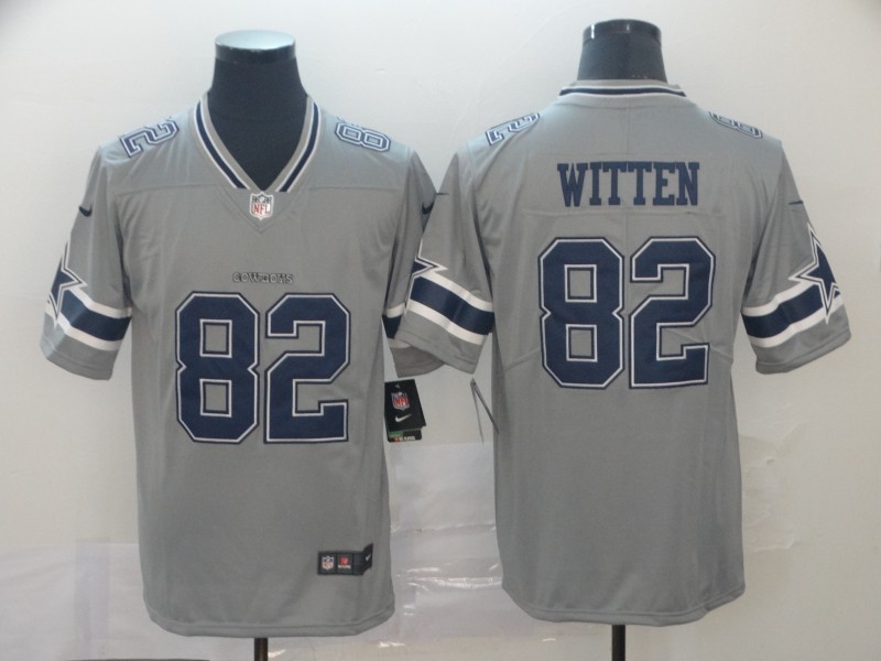Dallas Cowboys #82 Jason Witten Gray Inverted Legend Stitched Jersey
