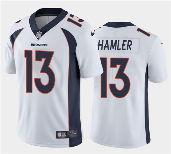 Denver Broncos #13 KJ Hamler White Vapor Untouchable Limited Stitched Jersey