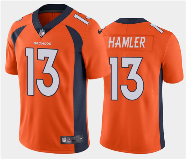 Denver Broncos #13 KJ Hamler Orange Vapor Untouchable Limited Stitched Jersey