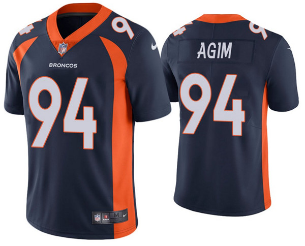 Denver Broncos #94 McTelvin Agim Navy Vapor Untouchable Limited Stitched Jersey