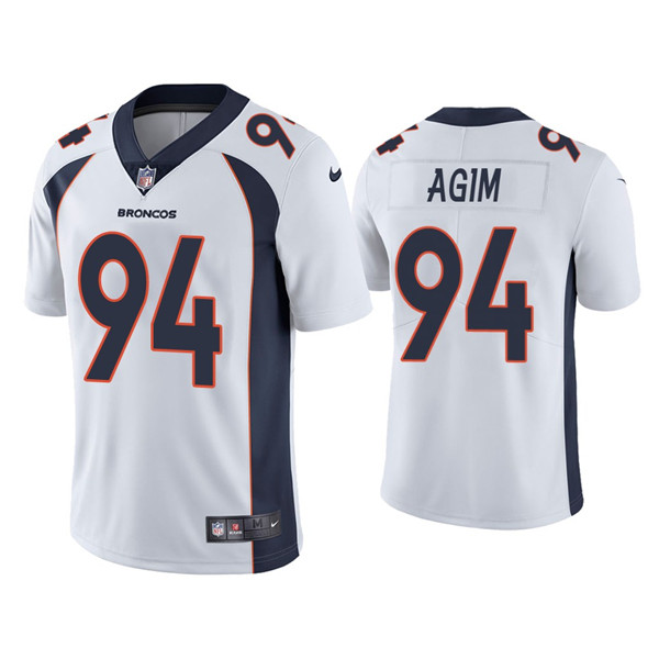 Denver Broncos #94 McTelvin Agim White Vapor Untouchable Limited Stitched Jersey