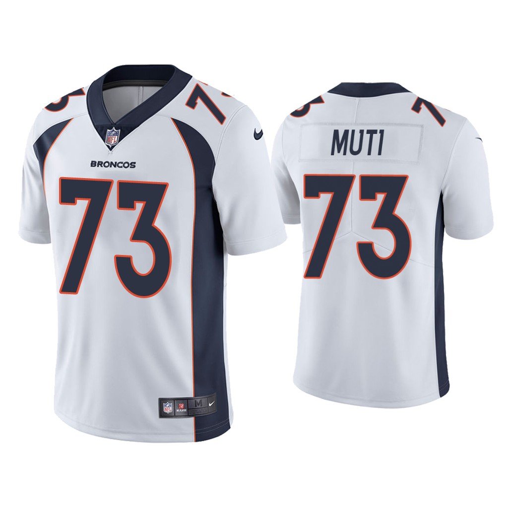 Denver Broncos #73 Netane Muti White Vapor Untouchable Limited Stitched Jersey