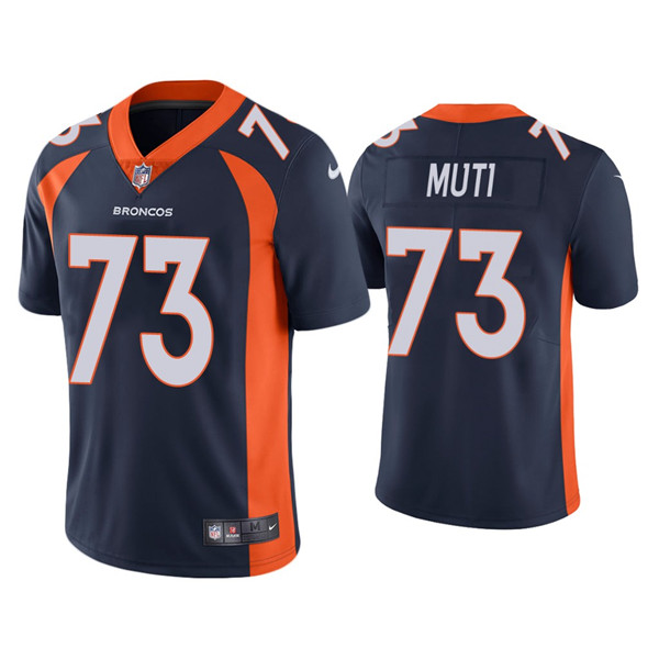 Denver Broncos #73 Netane Muti Navy Vapor Untouchable Limited Stitched Jersey