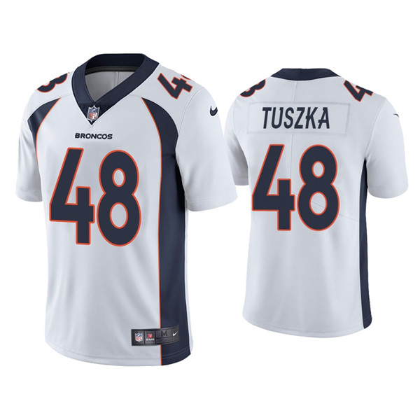 Denver Broncos #48 Derrek Tuszka White Vapor Untouchable Limited Stitched Jersey