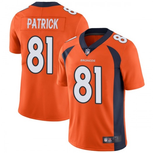 Denver Broncos #81 Tim Patrick Orange Vapor Untouchable Limited Stitched Jersey