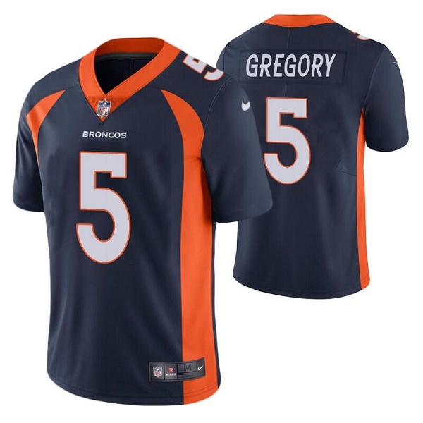 Denver Broncos #5 Randy Gregory Navy Vapor Untouchable Limited Stitched Jersey