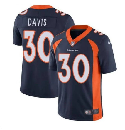 Denver Broncos #30 Terrell Davis Navy Vapor Untouchable Limited Stitched Jersey