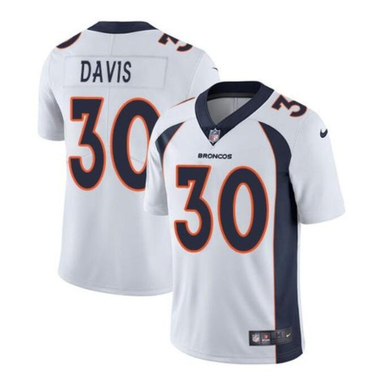 Denver Broncos #30 Terrell Davis White Vapor Untouchable Limited Stitched Jersey