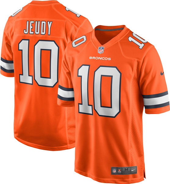Denver Broncos #10 Jerry Jeudy Orange Game Stitched Jersey