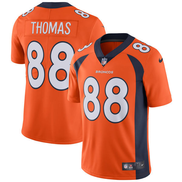 Denver Broncos #88 Demaryius Thomas Orange Vapor Untouchable Limited Stitched Jersey 