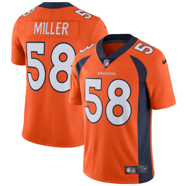 Denver Broncos #58 Von Miller Nike Orange Vapor Untouchable Limited Stitched Jersey