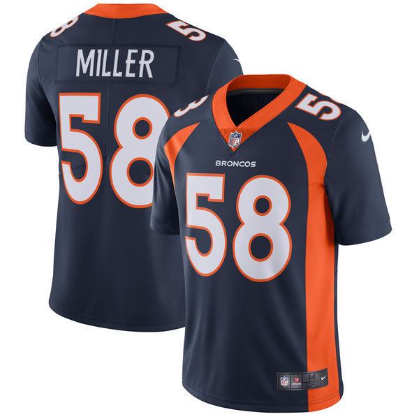 Denver Broncos #58 Von Miller Nike Navy Vapor Untouchable Limited Stitched Jersey