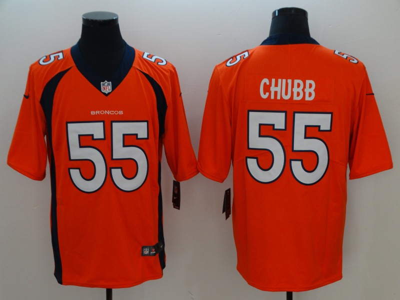 Denver Broncos #55 Bradley Chubb Orange 2018 Draft Vapor Untouchable Limited Stitched Jersey