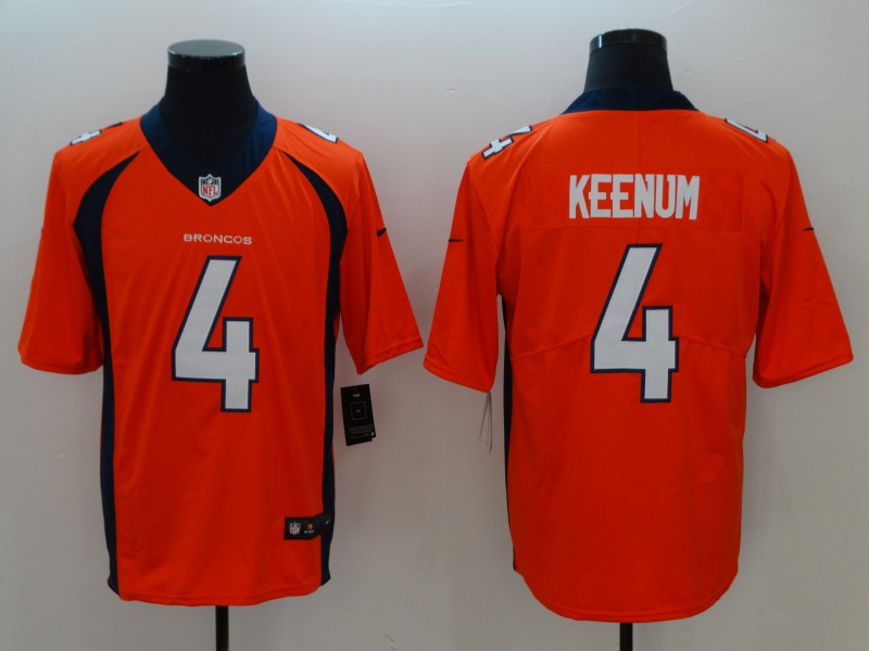 Denver Broncos #4 Case Keenum Orange Vapor Untouchable Limited Stitched Jersey