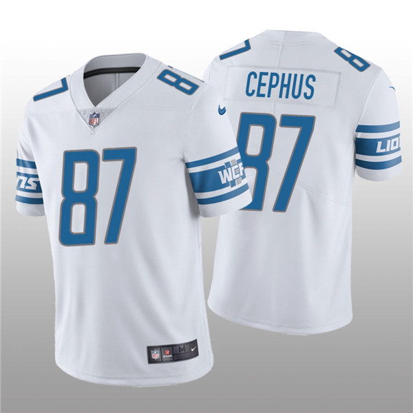 Detroit Lions #87 Quintez Cephus White Vapor Untouchable Limited Stitched Jersey