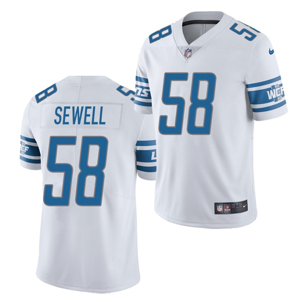 Detroit Lions #58 Penei Sewell 2021 Draft White Vapor Untouchable Limited Stitched Jersey