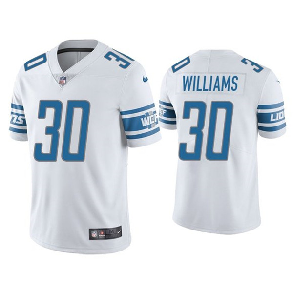 Detroit Lions #30 Jamaal Williams White Vapor Untouchable Limited Stitched Jersey