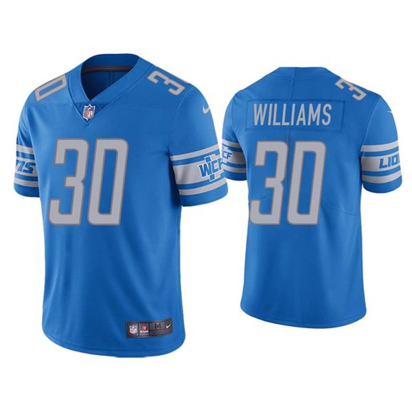 Detroit Lions #30 Jamaal Williams Blue Vapor Untouchable Limited Stitched Jersey