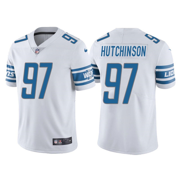 Detroit Lions #97 Aidan Hutchinson White Vapor Untouchable Limited Stitched Jersey
