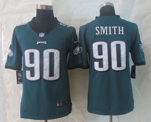 Eagles #90 Marcus Smith Midnight Green Team Color Stitched Game Nike Jersey