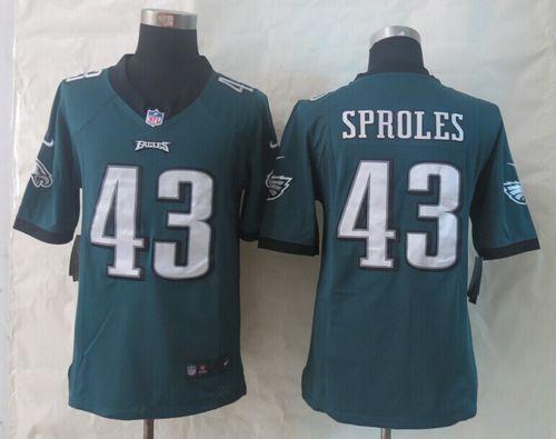 Eagles #43 Darren Sproles Midnight Green Team Color Stitched Game Nike Jersey