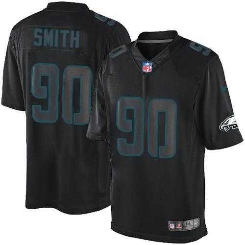 Eagles #90 Marcus Smith Black Stitched Impact Limited Nike Jersey