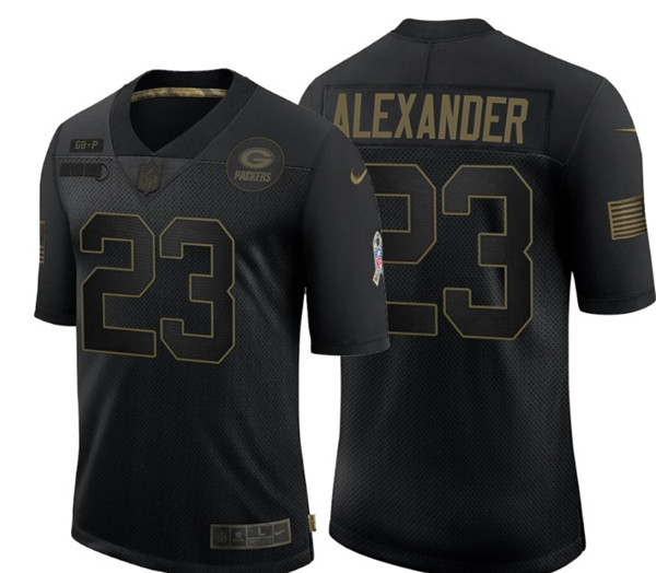 Green Bay Packers #23 Jaire Alexander 2020 Black Salute To Service Limited Stitched Jersey