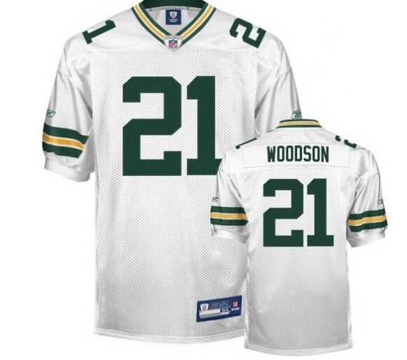 Green Bay Packers #21 Charles Woodson White Stitched Nike Jersey