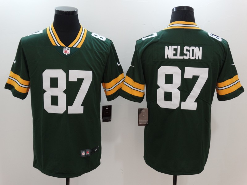 Green Bay Packers #87 Jordy Nelson Green Vapor Untouchable Player Limited Jersey